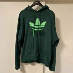 【激レア】adidas トレフォイル パーカー 深緑 ベルクロ　完売品