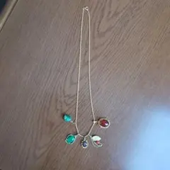 ゴールド 風ストーン ネックレス 5点セット