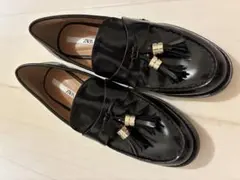 ZARA ブラック タッセルローファー