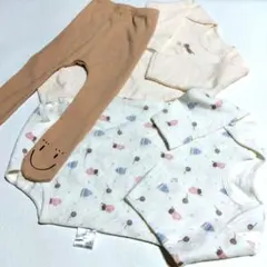 ベビー服 ロンパース80・スマイルタイツセット
