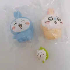 ちいかわ ソフビフィギュア4 ハチワレ モモンガ びっくらたまご おふろぷかりん