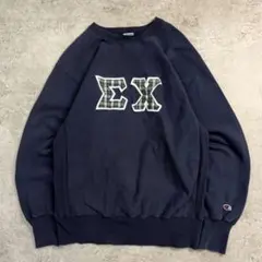 チャンピオン【XL】90s USA製 リバースウイーブ スウェット ナス紺 古着