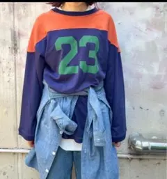 BEAMS BOYフットボールTシャツ