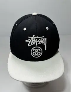 【Stussy】 ステューシー　スナップバックキャップ 黒/白