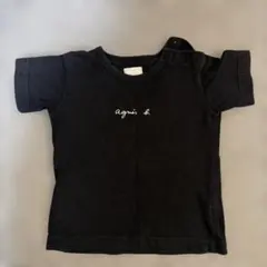 agnès b. ブラックTシャツ ベビー用