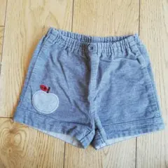 ファミリア　ショートパンツ　80 グレー　りんご　キッズ　女の子　チェック