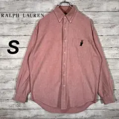 『大人気』　ラルフローレン　オックスフォードシャツ　ポロベア　ヘザーレッド　S