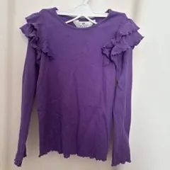 H&M 長袖カットソー パープル 120-130cm