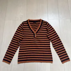 【Paul Smith BLACK】薄手ニット　Mサイズ　ウール　ボーダー