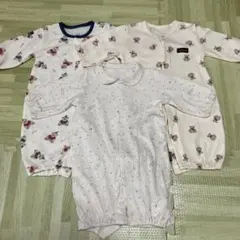 2WAYオール3着セット　50〜60サイズ　クマ柄　星柄　西松屋