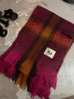 814 Ezcaray　SCARF TARTAN 大判ストール　ピン付きacne