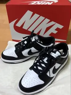 美品★NIKE DUNK LOW RETRO パンダ　ホワイト/ブラック　メンズ