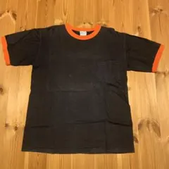 ワラワラスポーツ　ブラック/オレンジ リンガーTシャツ USA製Lサイズのサムネイル