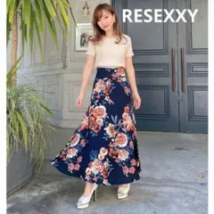 RESEXXY フラワー柄スリットスカート Fサイズ