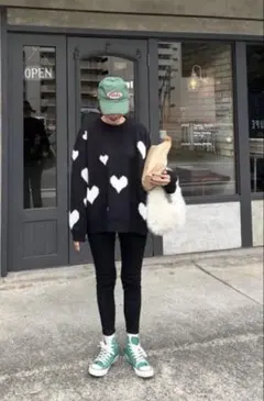 mite motif Heart Knit