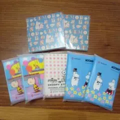 ムーミン スヌーピー メモ用紙 100枚×2 ポケットティッシュ×5 日本生命
