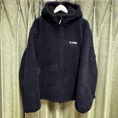 XLARGE ブラック フリースジャケット ボアジャケット