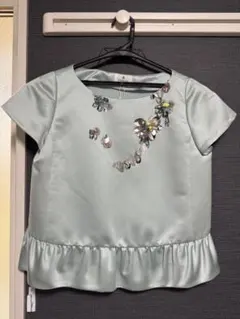 LANVIN en Bleu 半袖 トップス ビジュー装飾　ペプラム　Tシャツのサムネイル