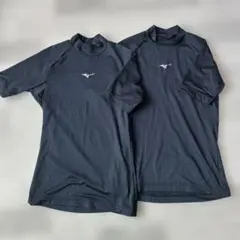 野球Mizuno ハイネック アンダーシャツ ブラック 150 2着セット