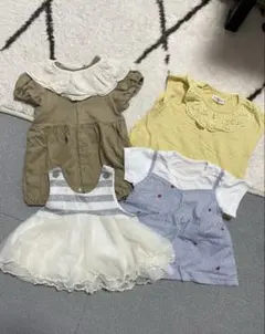 ベビー トップス ロンパース まとめ売り 70 女の子 夏服 5点セット