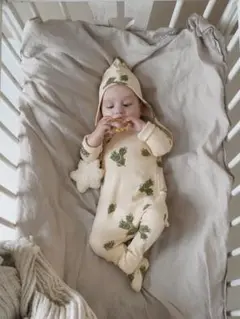 organic zoo PineForest ボディスーツ&ボンネット 3-6m