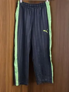 PUMA プーマ ネイビー グリーン 黄緑 ジャージパンツ　サイズS