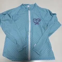 水泳用ラッシュガード 140サイズ 水色ドット