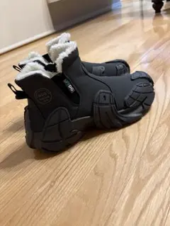 【メンズ】裏ボア スノーブーツ 防寒ブーツ ジップ付き グレー