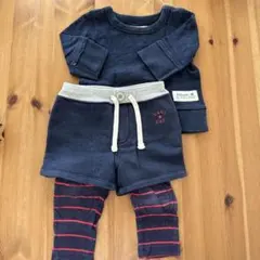 baby gap ネイビー 長袖トップス ショートパンツ セット