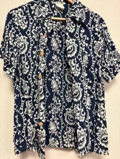 Paradise Found 半袖アロハシャツ ネイビーのサムネイル