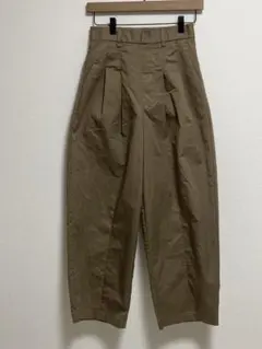 【クラシカルエルフ】グレーカーキハイウエスト ワイドパンツM