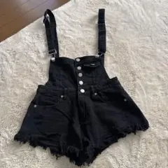 baby shoopブラックショートオーバーオール