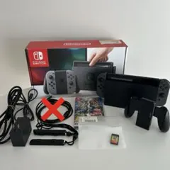 Nintendo Switch 本体 （箱あり）カセット2個付き‼︎✨その他付属品