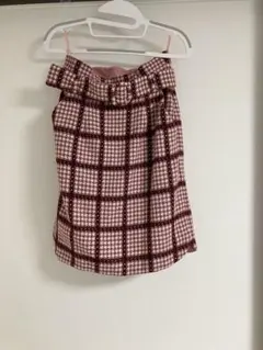 チェック柄スカート ベルト付き【リランドチュール】