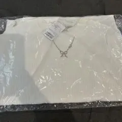 ホワイト 長袖ニット L(160)メゾピアノ　新品未開封タグ付き✳️最終お値下げ✳️