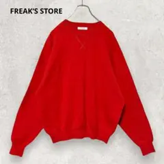 FREAK'S STORE スウェット風 ニット 赤 F オーバーサイズ 綿
