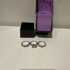 ANNA SUI バタフライリング3点セット