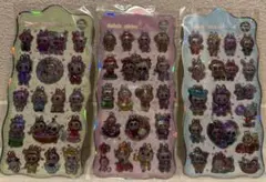 【おまけ付き】ラブブオーロラシール 3Dステッカー 2枚セット うるちゅる