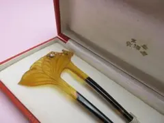 時代物 本べっ甲 アールヌボー風 撥簪 かんざし 60607のサムネイル