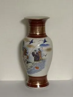 九谷焼花瓶七福神赤絵九谷陶勝 高さ42cm 豪華絢爛 赤給金彩大花瓶 壺 花器 九谷焼花瓶七福神赤絵九谷陶勝 高さ42cm 豪華絢爛 赤給金彩大花瓶 壺
