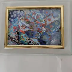 佐野登志子(日展七宝作家)　大判七宝焼『ルドゥーテの花による』額装、共シール付 佐野登志子 七宝 - メルカリ