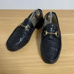 グッチ　ホースビットローファー　レザー　ブラック　7.5 110 0111