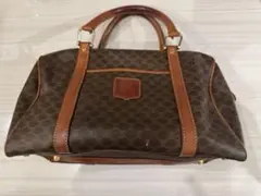 即購入OK◎セリーヌ　ミニボストン　ハンドバッグ　レザーPVC マカダムロゴ金具