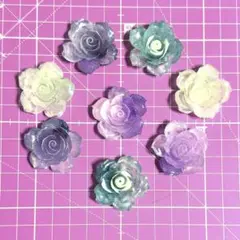 【新品】デコパーツ プラパーツ デカパ フラワー 花 大きめ 8個 まとめ売り