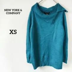 NEW YORK & COMPANY ターコイズ ニットセーター XS