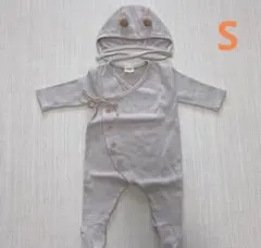 MONBEBE ボンネット付きロンパース S