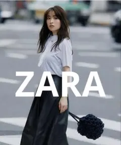 ザラ ZARA フロントボタン ロング フレアスカート