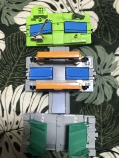 プラレール レール接続部品 グレー オレンジ 緑