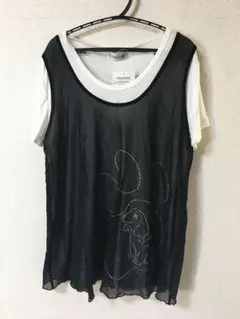 さち姫さん専用 クニオコレクション半袖Tシャツ ストライプ柄いぬネコ柄 さち姫さん専用 クニオコレクション半袖Tシャツ ストライプ柄いぬネコ