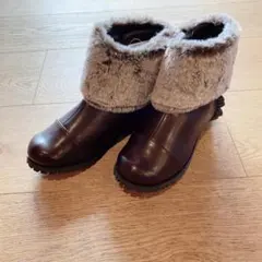 新品　組曲キッズ　ブーツ　靴　サークルケーブルショートブーツ　24㎝　6258